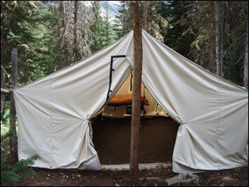 Jackson Hole Wyoming Pack Trip camp tent